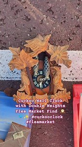 Cuckoo Wall Clock with Double Weights Flea Market Find 🕰️🐦✨ #like #fleamarket