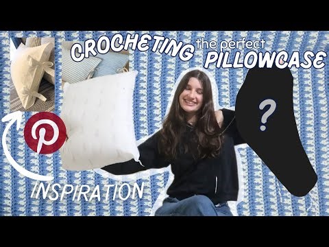 I Tried Making a Pinterest Pillowcase ୨୧ + crochet vlog + ୨୧