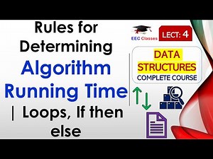 L4: Rules for Determining Algorithm Running Time | Loops, If then else | Data Structures Lectures