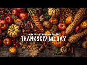 Thanksgiving Autumn Ambience Background Wallpaper | Fall Harvest Season| Classical Music Cafe 🌽🍆