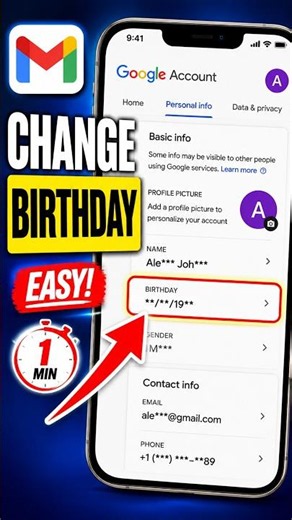 How to Change Date of Birth in Gmail Account (2026) | Update Your Google Account Birthday