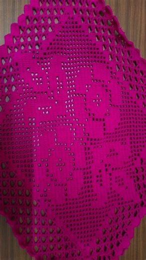 Handmade crochet table cover – final reveal 🧶✨