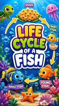 🐟 Life Cycle of a Fish for Kids | How a Fish Grows🥚🐠 | Preschool Learning |Toddler Educational Video