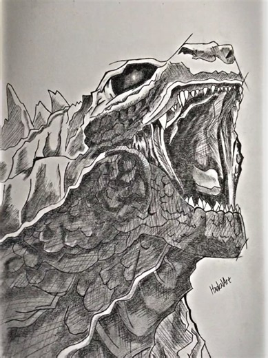 TerZilla zilla dulu#haekalart #godzilla #drawing #drawgodzilla