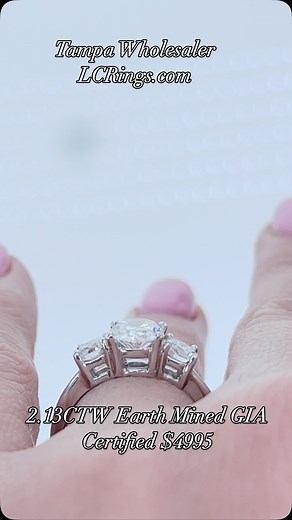 $4995 2.13CTW Oval Brilliant Earth Mined Diamond Engagement Ring GIA Certified at LC Rings #tampa #tampabay #jewelry #wholesalejewelry #engagement #diamondring #engagementring #jewelryaddict | LC Rings