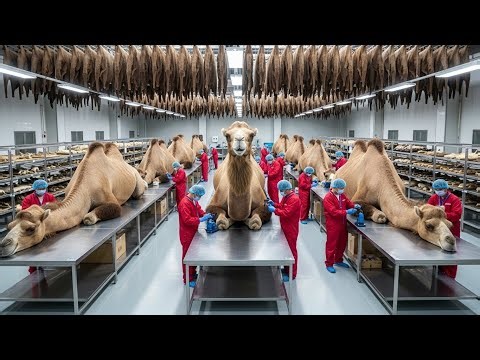 Inside a Camel Factory: How Leather & Wool is Made in the World’s Largest Factory ( Full Process )