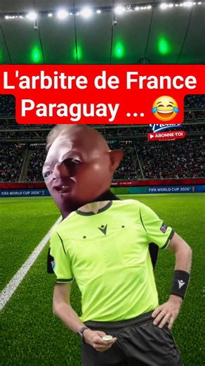 😂 The France-Paraguay referee ... 😂 #soccer