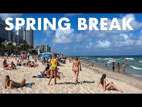 Fort Lauderdale Spring Break LIVE 2026 Florida Walking the Beach