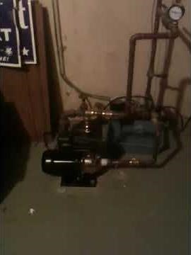 Simer water pressure pump running