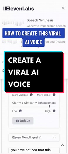 How to create a viral AI voice to use for your own content. #AI #AIvoice #chatgpt #elevenlabs #entrepreneurship #businesstok