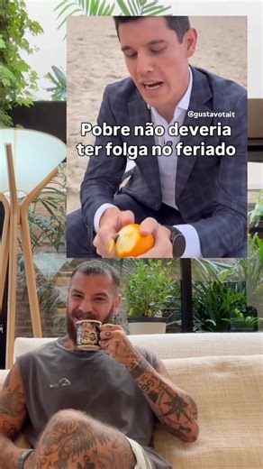 gustavo tait on Instagram: "Quem sustenta o Brasil não é quem vende curso milagroso ou vive de privilégios! É quem acorda cedo, dorme tarde e mantém tudo funcionando mesmo vivendo nas margens da dignidade. Agora eu quero ver 👇 Você concorda que pobre não deveria votar, descansar e ter dignidade? Ou acha que o problema real é quem lucra com a desigualdade e culpa a vítima? ✊🏽 Tait - @gustavotait"