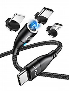 3 in 1 Type C to C Magnetic Charging Cable[6.6FT] - 60W USB C to USB C Cable, 27W PD Super Fast Charging Cable, 18W USB C to Micro USB Cable, Magnetic Cable for Phones, Tablets, and Laptops