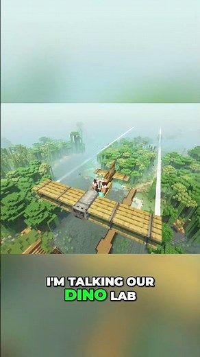 Building Our Epic Dino Lab: Minecraft Survival Project! #shorts