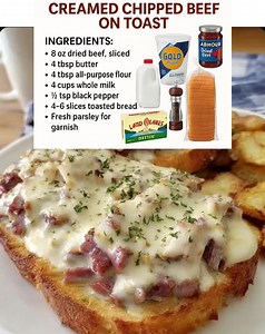 46K views · 243 reactions | 菱 Creamed Chipped Beef on Toast...