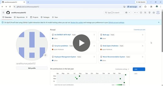 #learninginpublic #nlp #machinelearning #ai #python #studentprojects | D Sarath Kumar