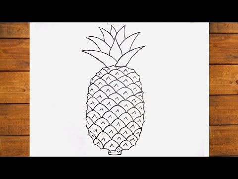 How to draw pineapple 🍍 Step by step pineapple drawing very easy।