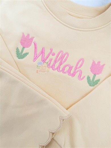 Tulip Cross Stitch Machine Embroidery Design - Etsy