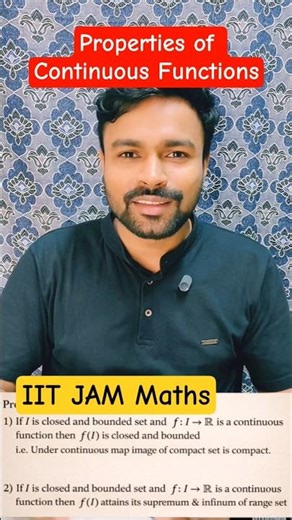 Properties of Continuous Functions | Real Analysis | IIT JAM Maths
