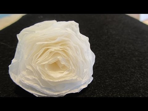 How to Make a Rolled Coffee Filter Paper Rose Quick and EASY FUN