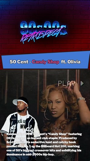Candy Shop 50 Cent ft. Olivia – 2005 Seductive, slick, and unforgettable. 50 and Olivia owned every radio and club with this one. #50Cent #Olivia #CandyShop #2000sHipHop #GUnit #ThrowbackVibes | Retrospect 90s 00s