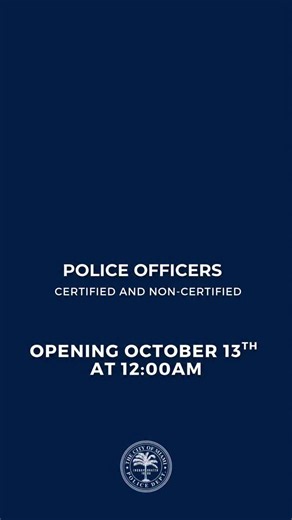 13K views · 69 reactions |  The wait is almost over!  Applications to join the Miami Police Department open October 13th at 12AM! Start your journey to serve, protect, and make a real difference in our city. Have your profile ready for when we do open: https://www.miami.gov/Careers-Jobs/City-Jobs/Become-a-Miami-Police-Officer | Miami Police Department | Facebook