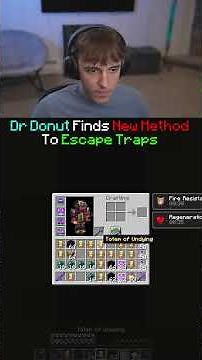 Dr Donut DISCOVERS INSANE NEW METHOD TO Escape TRAPS On The DONUT SMP #minecraft #viral #drdonut