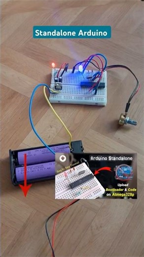 Arduino Standalone Circuit, Standalone Arduino Tutorial #shorts #arduino #standalone #pcbdesign #uno