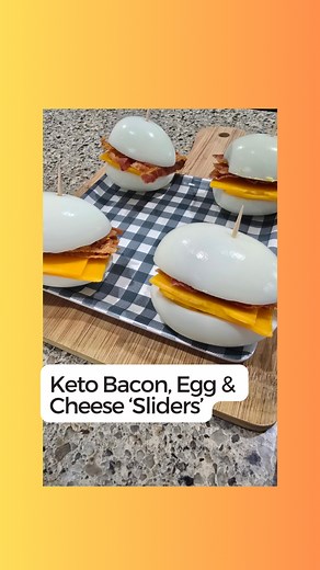 🥓🍳Keto Bacon, Egg & Cheese "Sliders"🍳🧀No bread? No problem! These low-carb, high-protein sliders are the ultimate breakfast (or anytime!) hack for your keto cravings.All you need:– Hard-boiled eggs (sliced in half lengthwise as the “buns”)– Crispy bacon strips– Sharp cheddar cheese slicesStack 'em, skewer 'em with a toothpick, and snack away! Perfect for meal prep, brunch trays, or a grab-and-go bite.#KetoBreakfast #LowCarbLiving #EggSandwichHack #BaconEggAndCheese #HighProteinSnacks #EasyKe