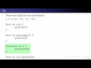 Control Structures in R