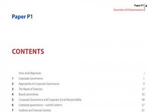 ACCA P1 lectures Corporate Governance