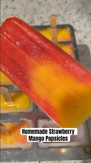 Homemade Strawberry Mango Popsicles
