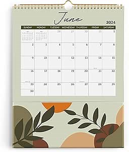 Cabbrix 2024-2025 Wall Calendar with Pockets, Boho Wall Calendar 2024-2025 Runs from Jan 2024 to Jun 2025, 18 Monthly Wall Calendar with Hanging Hook for Chores, To-dos & Appointments