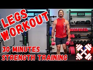 32 Min Dumbbell Legs Workout - Strength Training At Home
