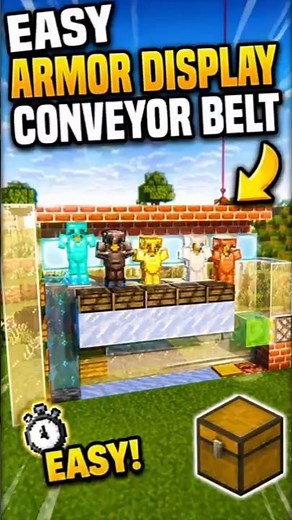 Minecraft Easy Armor Stand Display ⚔️ #shorts #minecraft
