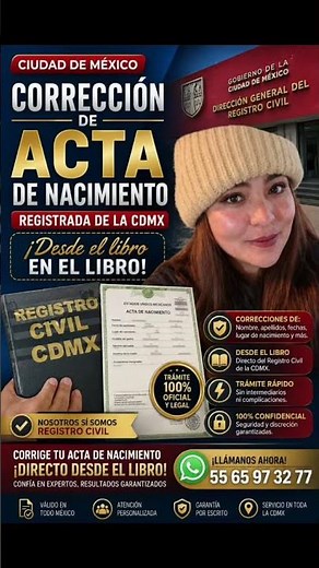 corrección corrección de acta de nacimiento en el libro cuáles son los requisitos