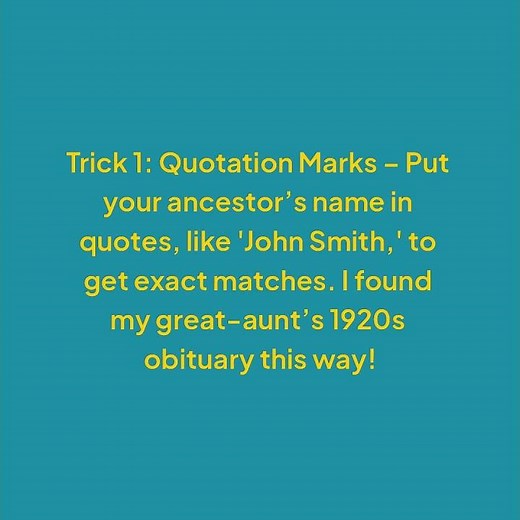 Google Search Tricks for Genealogy