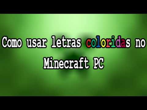 Como usar letras coloridas no Minecraft PC