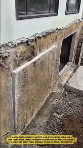 Basement concrete slab : foundation slab placement for underground room construction