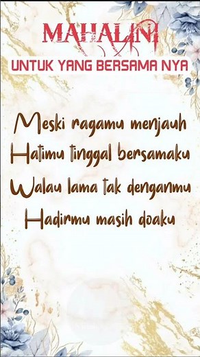 Mahalini - Untuk Yang Bersamanya (lirik)‪@MELIRIKLAGU-chn‬ #liriklagu #liriklaguindo