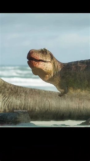 Extinct Era on Instagram: "Quetzalcoatlus was one of the largest flying animals, with a wingspan over 10 meters (33 feet). Azhdarchid pterosaurs spent much of their time on land, using long limbs and a sharp beak to hunt small prey and sometimes scavenge. Competing at carcasses with large land predators would have been risky, and any direct clashes with T. rex are unproven. Both lived at the very end of the Cretaceous, just before the mass extinction 66 million years ago. 📹 Prehistoric Planet (