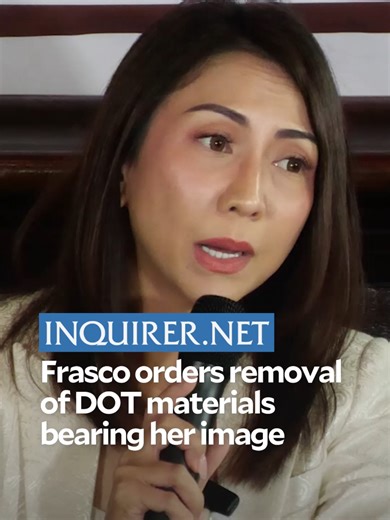 Tourism Secretary Christina Frasco says she had already ordered the removal of any tourism materials featuring her image amid accusations of self-promotion. #SocialNews #NewsPH #inquirerdotnet #TikTokNews
