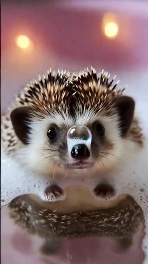 Spiky spa vibes 🛁🦔#shorts