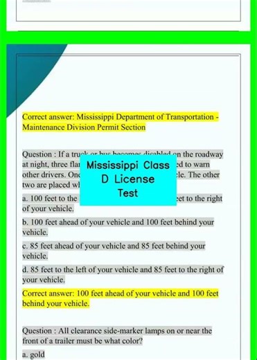 Mississippi Class D License Test video