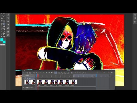 Ghost friends | Shot walkthrough | Animating with vroids on clip studio paint