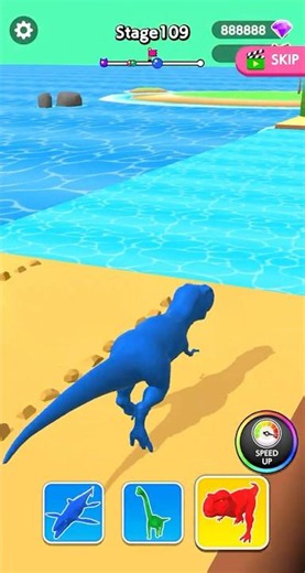 🎮 Dino Ninja Race Stage Run Games #105 🦖👑 #shorts #mobilegame #trex