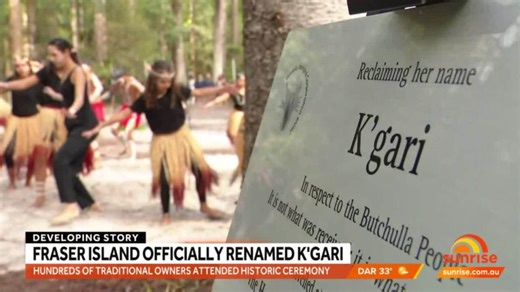 Fraser Island officially renamed K'gari