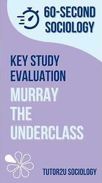 Murray and the Underclass | Key Study Evaluation (Families) | AQA A-Level Sociology