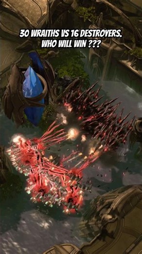30 Wraiths vs 16 Destroyers | SC2.BattleRumBle #sc2 #rts #starcraft2 #스타크래프트2 #UnitBattle