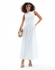 ASOS DESIGN maxi dress with poplin skirt | ASOS