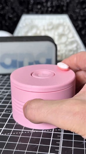 inlandFilament on Instagram: "Check out this working bubble gum dispenser you can 3D print at home. The funnel and sliding column design lets you pull the mechanism and dispense your favorite hard candies. I printed this model using the Bambu Lab A1 Mini with Inland Matte Pink PLA. Print time was only 4 hours and used 35g of filament. If you want more 3D printing ideas, models, and project inspiration, follow this page. I share new prints, settings, and helpful tips every week. Model by Matthew